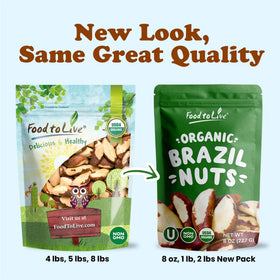 Food to Live Brazil nuts – perfect trail mix ingredient for crunch and flavor.