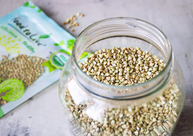 Food to Live buckwheat groats measured in cups for bulk cooking.