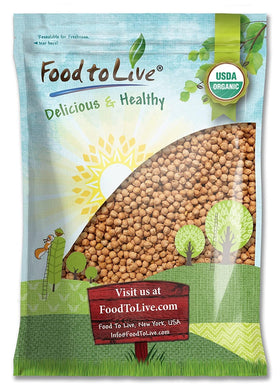 Food to Live garbanzo beans bulk pack for pantry staples and protein