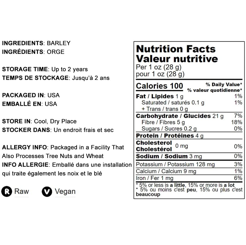 Food to Live hulled barley grain cooking idea chili showcases hearty, fiber-rich ingredient.