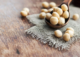 Food to Live macadamia nuts baking use creamy dessert texture.
