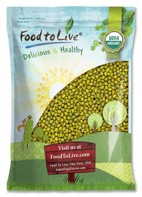 Food to Live mung beans raw in bulk for versatile cooking and sprouting