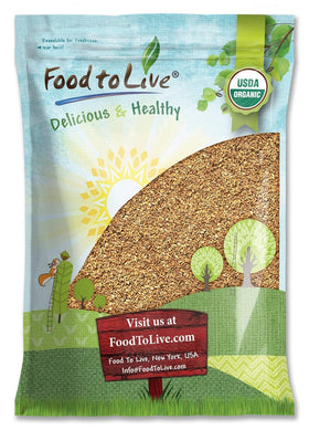 Food to Live oat groats shown as dry grains ideal for fiber-rich breakfasts.