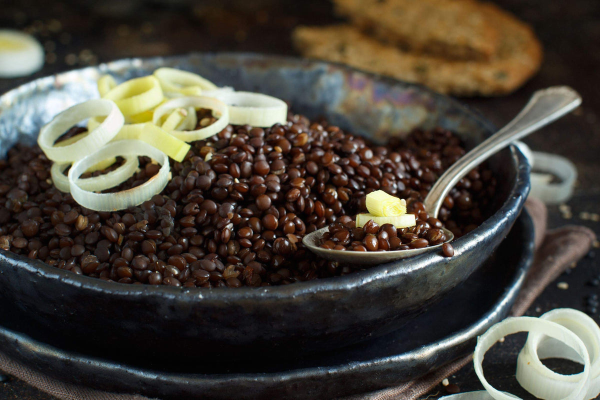 Food to Live Organic Black Lentils stored in pantry for versatile use