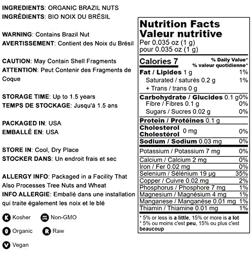 Food to Live Organic Brazil nuts – rich in selenium for everyday nutrition.