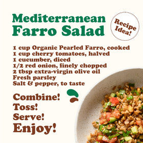 Food to Live bulk pack of farro, convenient bulk option for weekly meals.