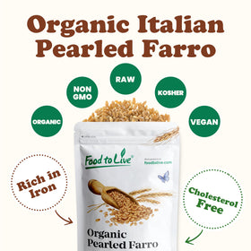 Food to Live farro soup steam, comforting, protein and fiber options.