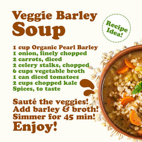 Food to Live Pearl Barley tossed into a vibrant salad