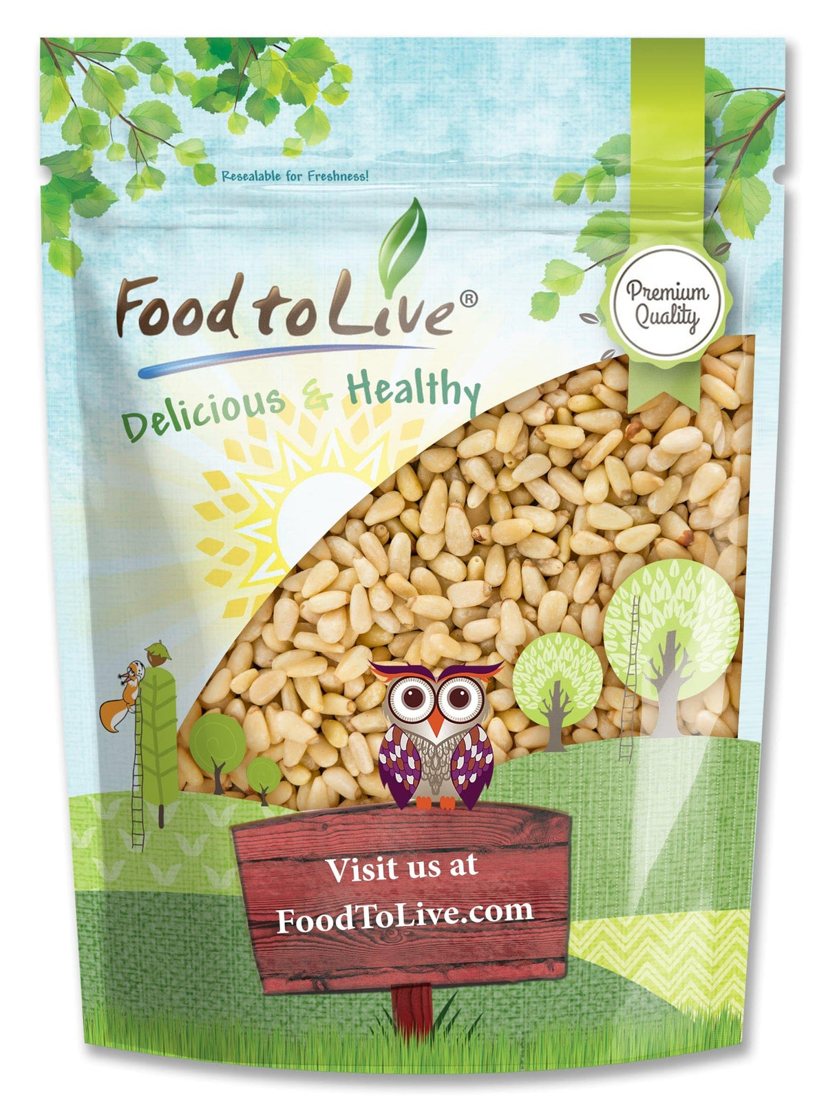 Food to Live pine nuts 1lb raw unsalted, perfect for pesto use.