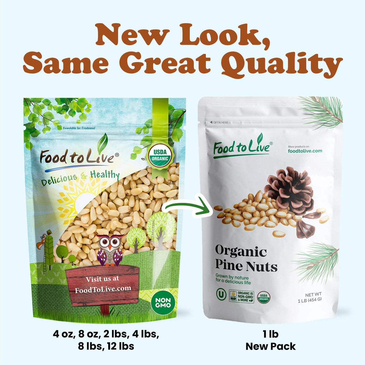 Food to Live kosher vegan pine nuts as a versatile pantry staple.