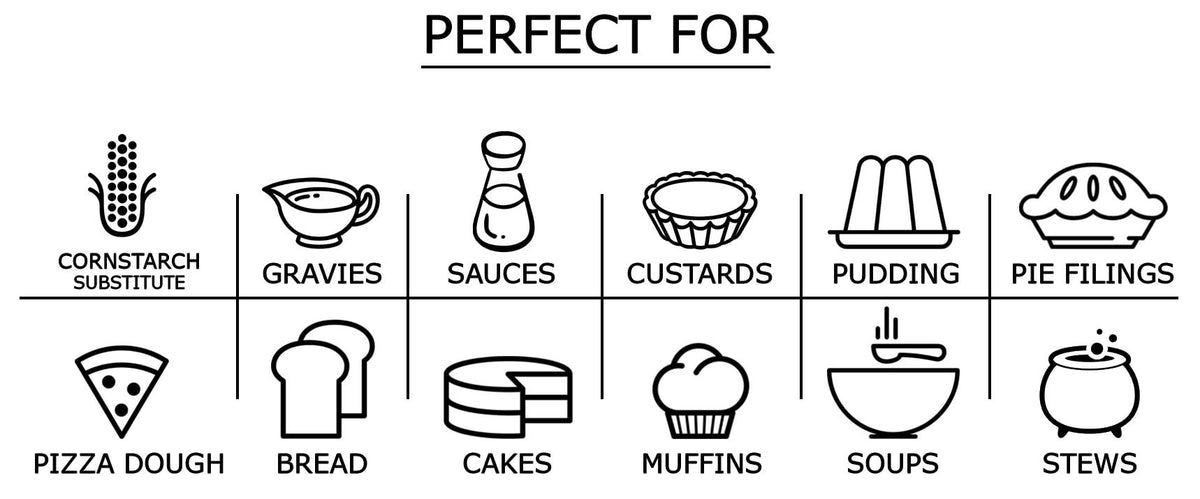 Food to Live Potato Starch thickening pudding filling with a silky finish.