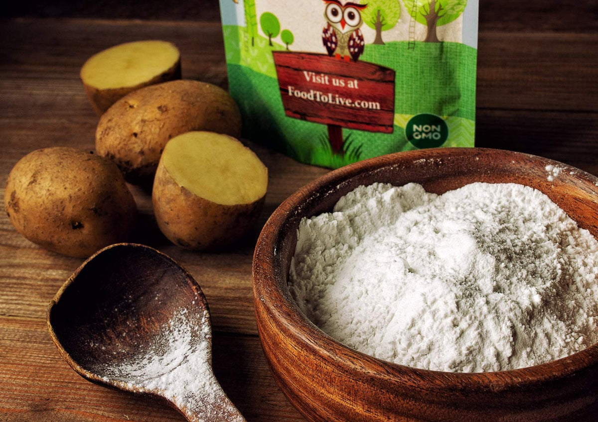 Food to Live Potato Starch translucent finish preserves color in dishes.