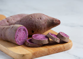 Food to Live Purple Sweet Potato Powder in pastries showcases natural color advantages.