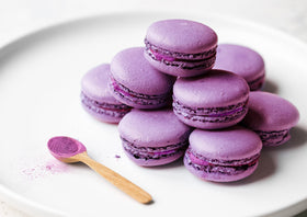 Food to Live purple sweet potato powder used as natural color in desserts