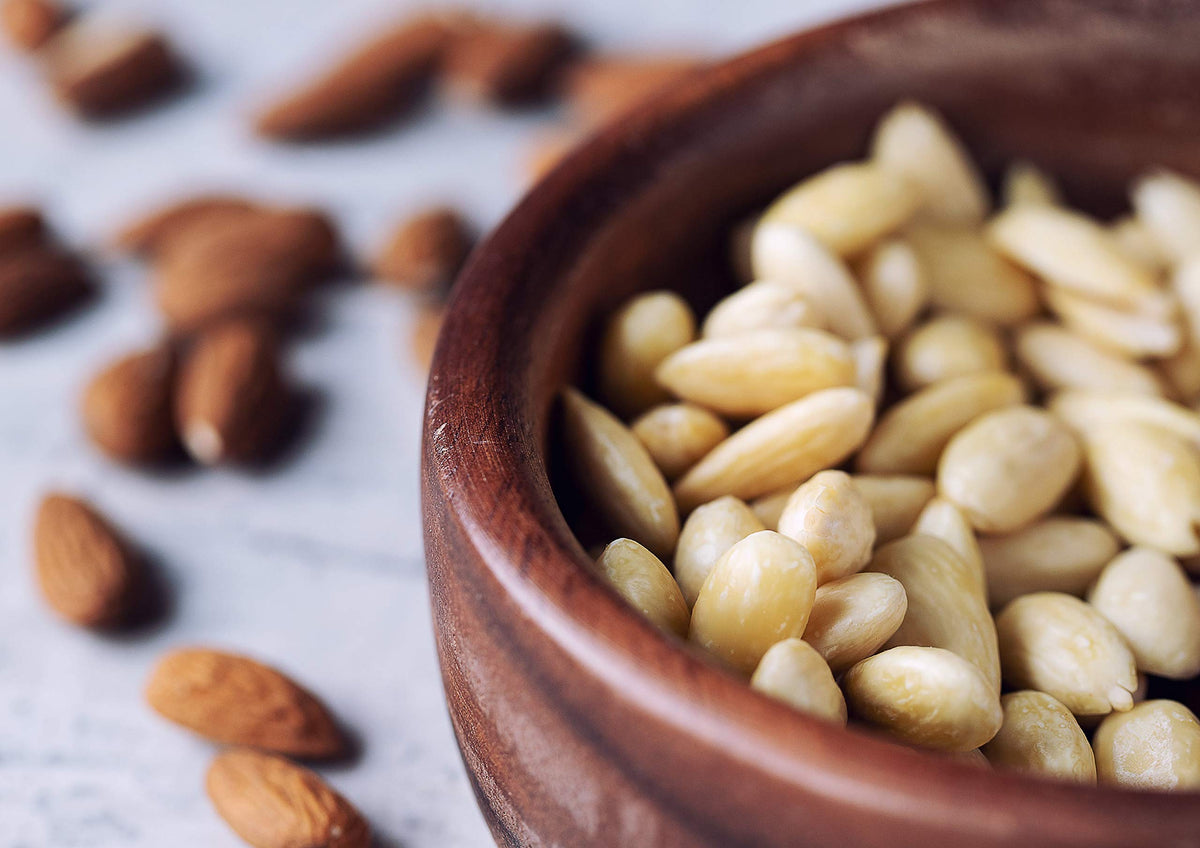 Food to Live almonds lightly toasted with spices for flavorful snacks