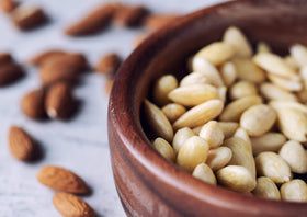 Food to Live almonds lightly toasted with spices for flavorful snacks