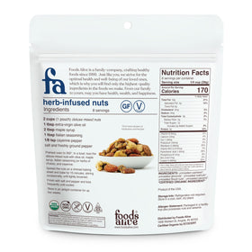 Foods Alive deluxe mixed nuts closeup texture revealing natural oils and crunchy bite