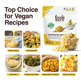 Foods Alive Flakes dusted on popcorn adds cheesy depth and aroma