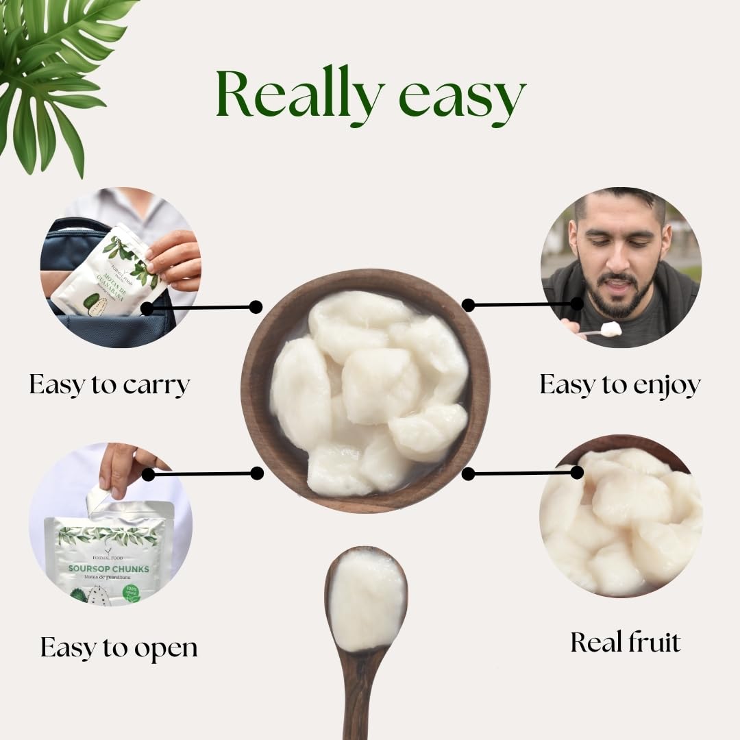 Formal Food soursop snack open bag: ready to eat anytime.