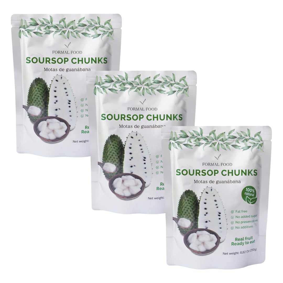 Formal Food soursop snack pack front: convenient on-the-go 100% fruit.