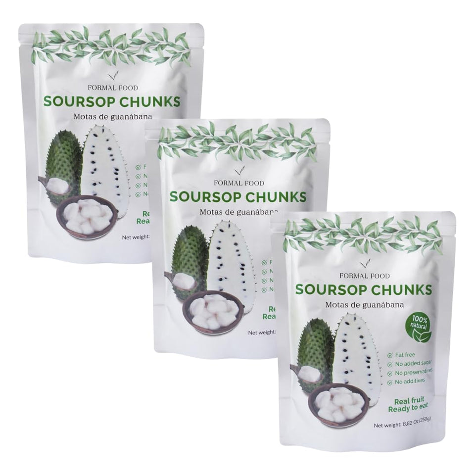 Formal Food soursop snack pack front: convenient on-the-go 100% fruit.