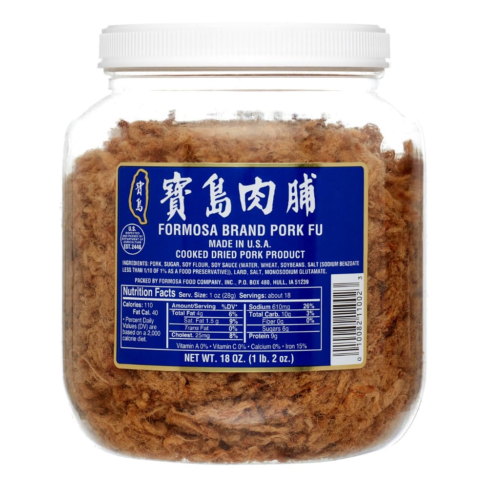 Formosa Pork Fu shredded pork enhances sandwiches and congee with savory flavor.