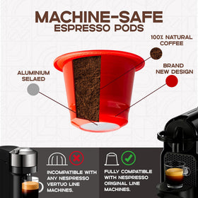 Fortisimo CAPSUCUP espresso pods provide a strong caffeine kick for mornings