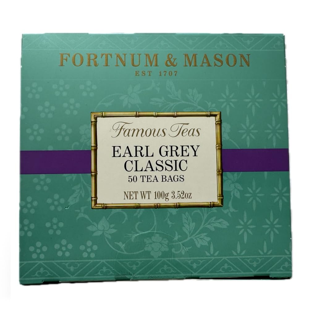 Fortnum & Mason Earl Grey Classic tea bags box ready for daily tea ritual.