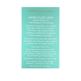 A brewed Fortnum & Mason Smoky Earl Grey cup ready to sip