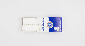 Fortuin Wilhelmina Mints ingredients label close-up; simple formula highlights mint flavor.