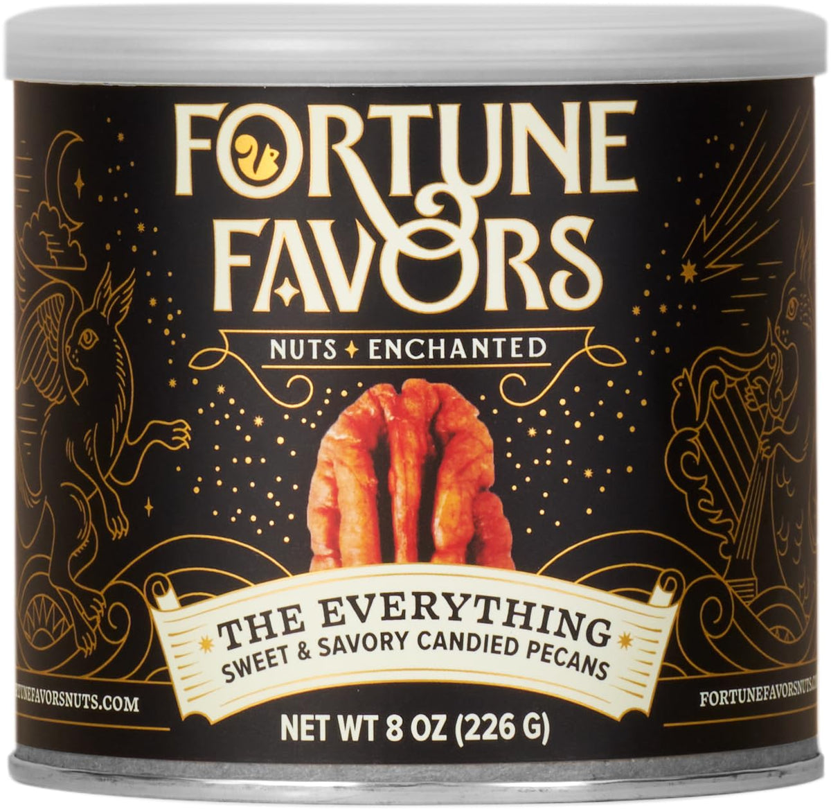 Fortune Favors Candied Pecans Everything glaze bowl shows bold, balanced flavor for on-the-go snacking.