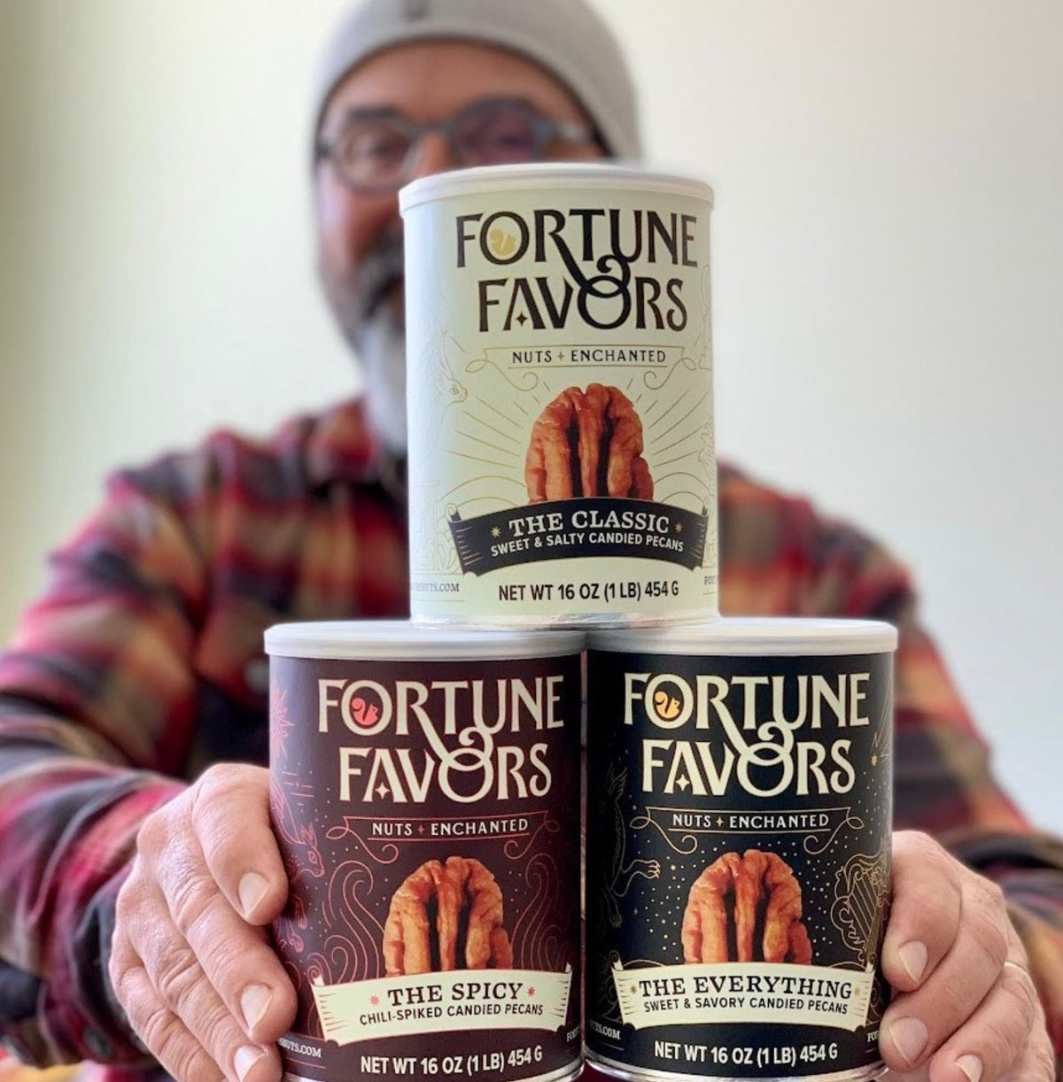 Fortune Favors Candied Pecans pantry staple offers plant-based, gluten-free treat with vitamins.
