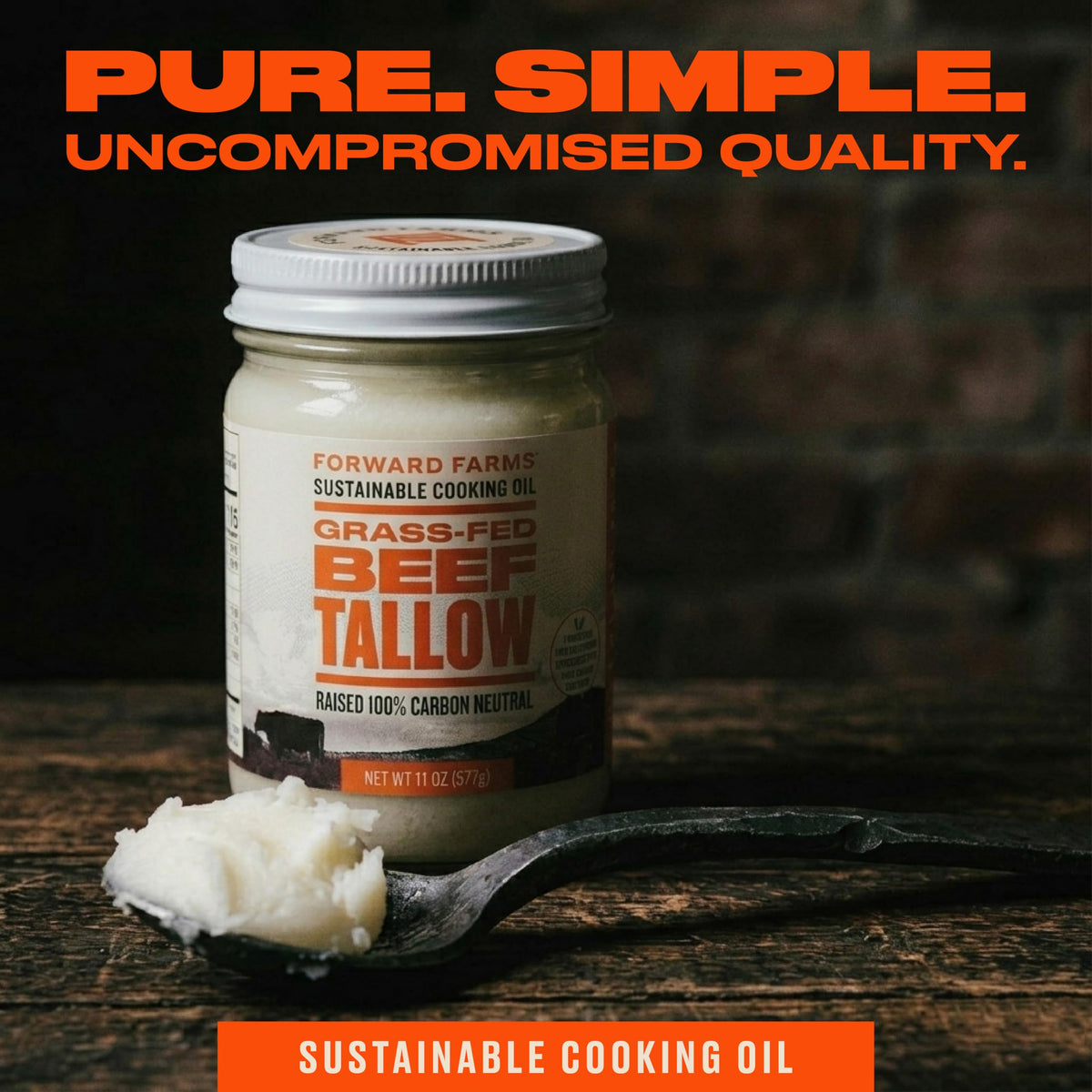 Forward Farms beef tallow roasting vegetables to develop depth