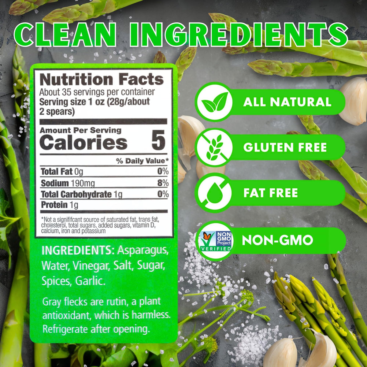 Foster's gluten-free vegan jar label with natural ingredients.