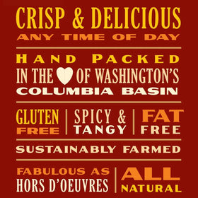 Foster's vegan pickled asparagus, plant-based ingredients highlighted.