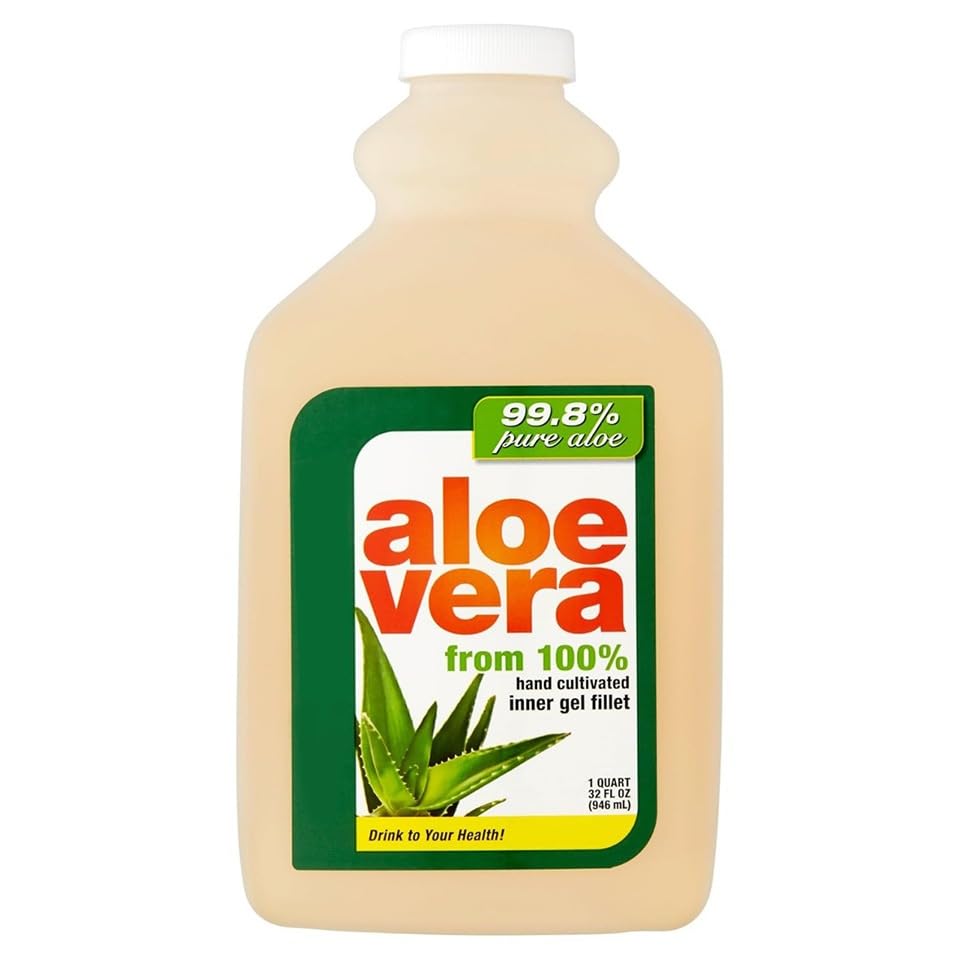 FOTE Organic Aloe Vera Drink bottle with 100% aloe vera juice and pulp for hydration and digestion support
