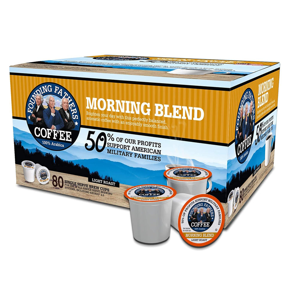 Founding Fathers Coffee Morning Blend pod ready for Keurig morning ritual