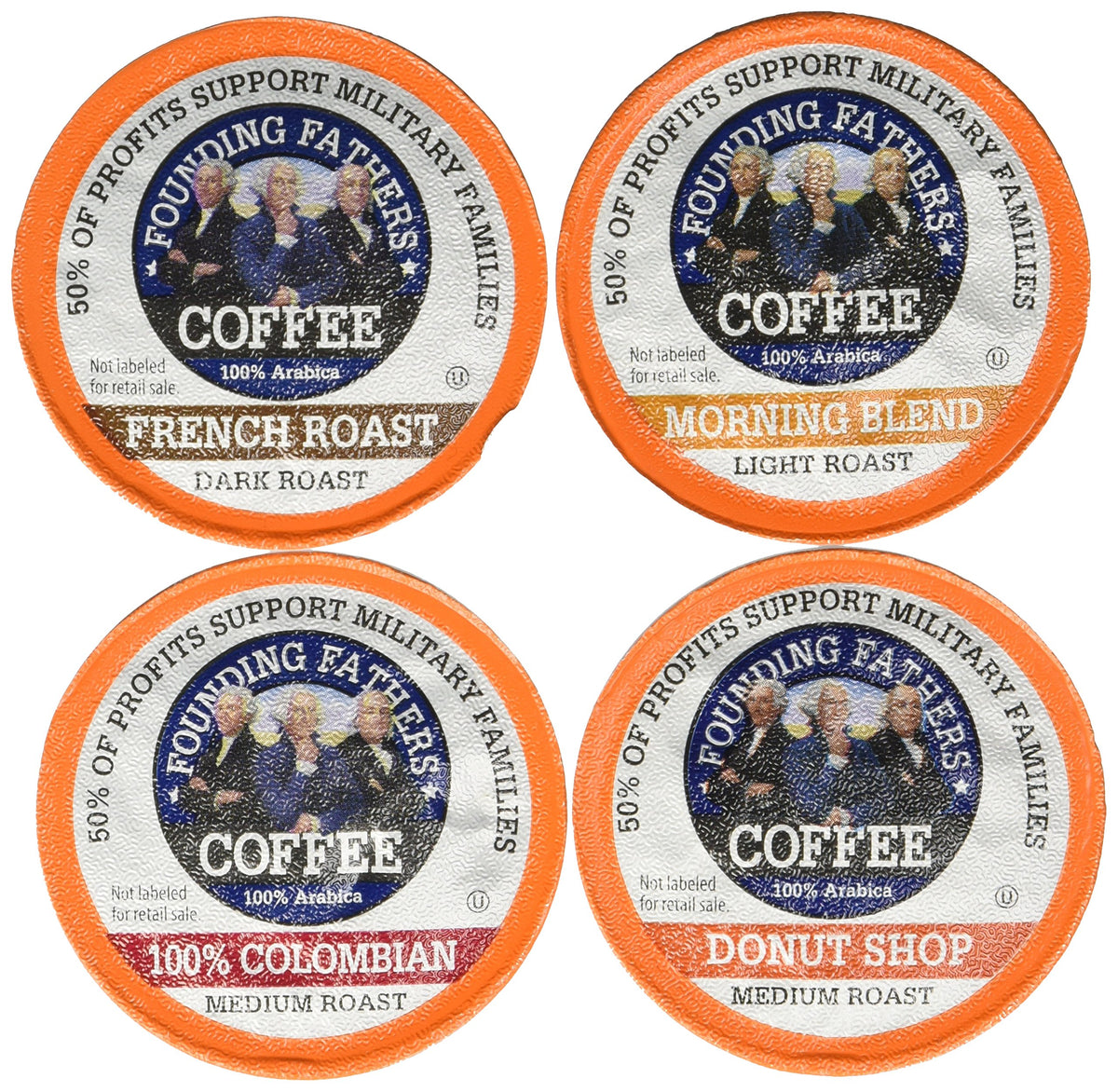 Founding Fathers coffee variety pack K-Cup pods for Keurig, versatile flavors for daily use.