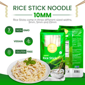 Four Elephants 10mm rice sticks packaging with non-GMO badge
