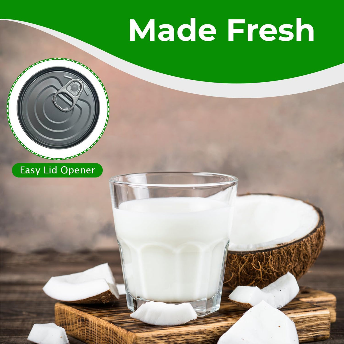 Coconut milk on oats boosting creaminess for breakfast