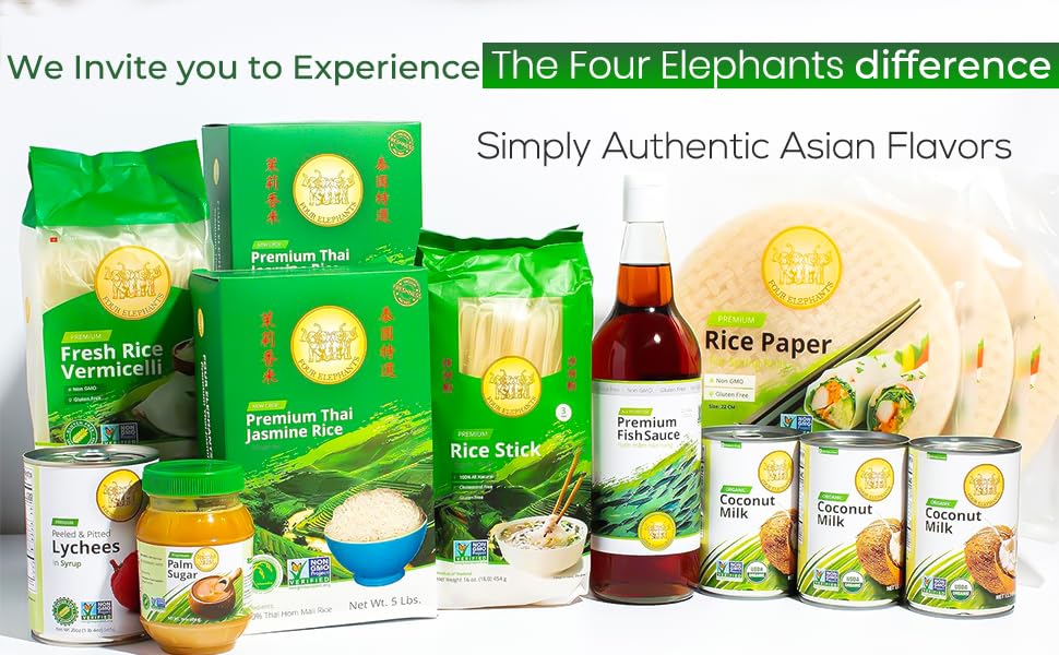 Four Elephants cooking instructions on packaging for stove or microwave