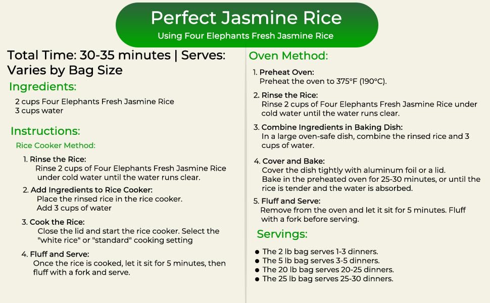 Four Elephants Jasmine rice packaging detail highlighting vacuum freshness.