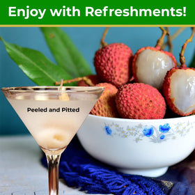 Four Elephants lychees in syrup for smoothies and milk tea.