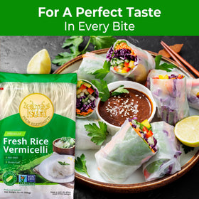 Four Elephants Rice Vermicelli spring rolls — holds shape and texture.