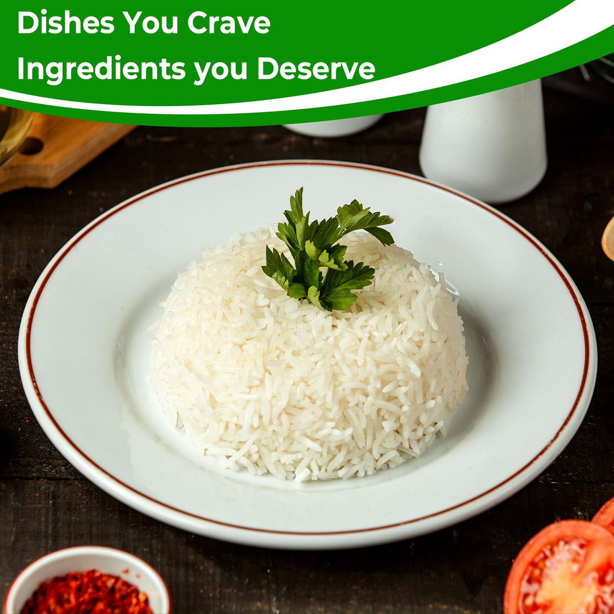 Four Elephants jasmine rice grains close-up highlights long, fluffy texture for versatile dishes