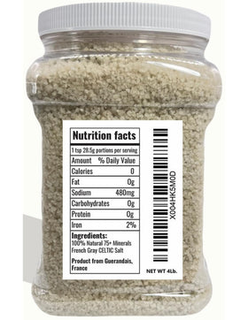 Large 4 lb coarse jar ready for kitchen use and bulk seasoning