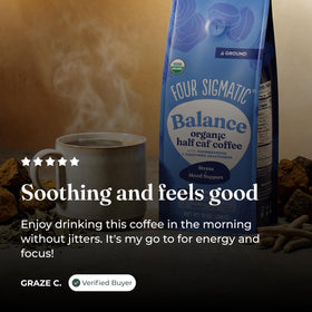 Four Sigmatic Balance organic Peru and Honduras coffee beans