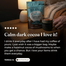 Peru-grown cacao used in Four Sigmatic Calm cocoa mix underscores high-altitude sourcing