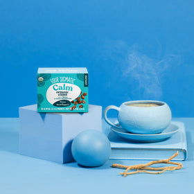 Reishi and Chaga mushroom extracts in Four Sigmatic Calm support everyday stress adaptation.