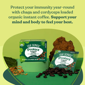 Four Sigmatic Chaga king mushroom cup shows antioxidant-rich immune-support potential
